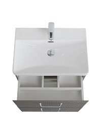 BelBagno Тумба с раковиной Due 60 подвесная Сатин ручки Белые – фотография-9